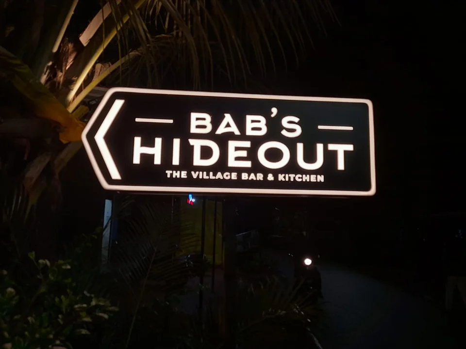 Illuminated Babs Hideout sign from the Net Global portfolio