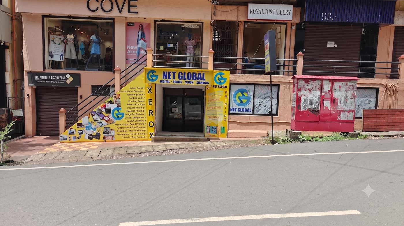 Net Global Digital Printing shop front, Pajifond, Margao